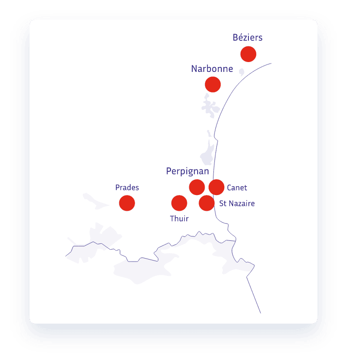 Carte des agences